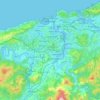 Donostia/San Sebastián地形图、海拔、地势