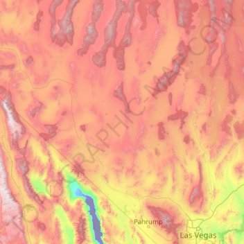 Nye County地形图、海拔、地势