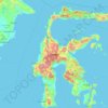 苏拉威西岛地形图、海拔、地势