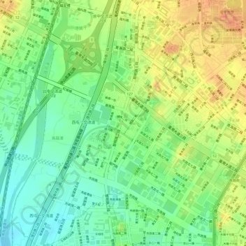 潮洋里地形图、海拔、地势