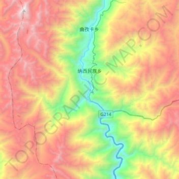 纳西民族乡地形图、海拔、地势