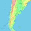 阿根廷地形图、海拔、地势