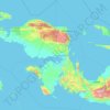 西巴布亚省地形图、海拔、地势