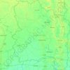 紅統府地形图、海拔、地势