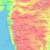 马哈拉施特拉邦地形图、海拔、地势