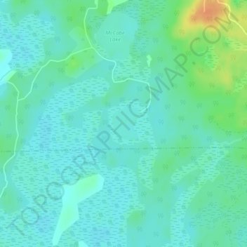 Mudhen Lake地形图、海拔、地势