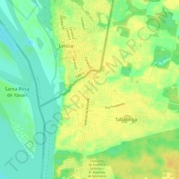 Tabatinga地形图、海拔、地势