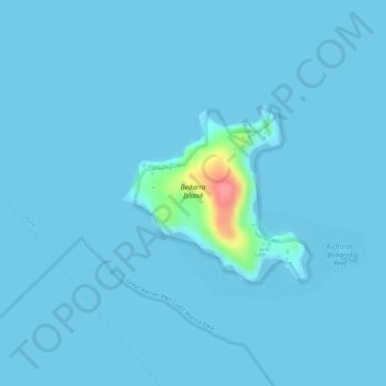Bedarra Island地形图、海拔、地势