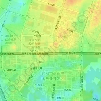 高新区汉江国投运动公园地形图、海拔、地势