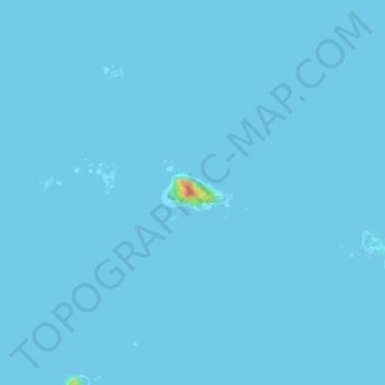 野島地形图、海拔、地势