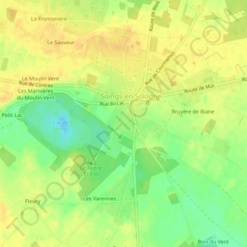 Le Parc地形图、海拔、地势