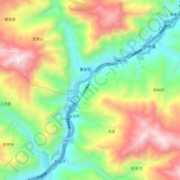 白龙江地形图、海拔、地势