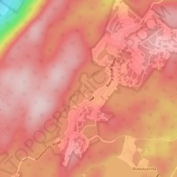 Barry Lakes地形图、海拔、地势