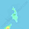 Pulau Nuhu Yananhu地形图、海拔、地势