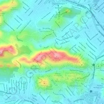 Serra da Misericórdia地形图、海拔、地势