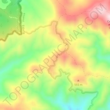 Picos de Aroche地形图、海拔、地势