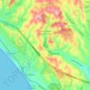 Aptos Hills-Larkin Valley地形图、海拔、地势