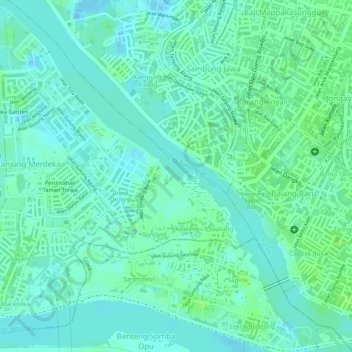 Balang Tanjung Bunga地形图、海拔、地势