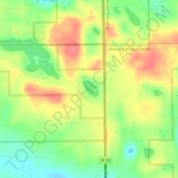 Muleshoe Lake地形图、海拔、地势
