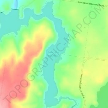 Lauriston Reservoir地形图、海拔、地势