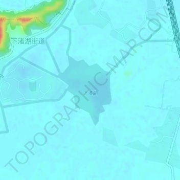 下渚湖地形图、海拔、地势