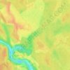 Кусега地形图、海拔、地势