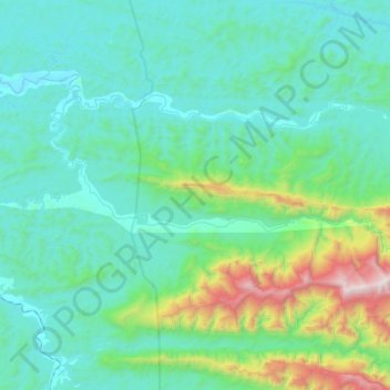 Río Cashiriari地形图、海拔、地势