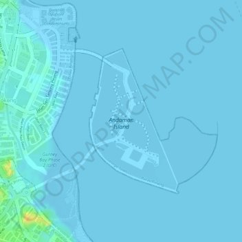 Andaman Island地形图、海拔、地势