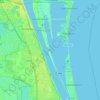 Merritt Island地形图、海拔、地势