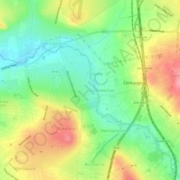 Hennops river地形图、海拔、地势