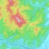 天柱山国家风景名胜区地形图、海拔、地势