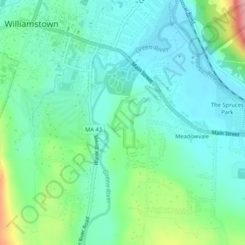 Clover Hill Farm Conservation Area地形图、海拔、地势