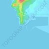 冠头岭海滩地形图、海拔、地势