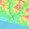 布莱顿地形图、海拔、地势