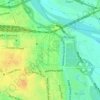 德里红堡地形图、海拔、地势