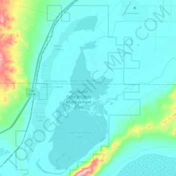 Humboldt Sink地形图、海拔、地势