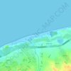 草漯沙丘地形图、海拔、地势