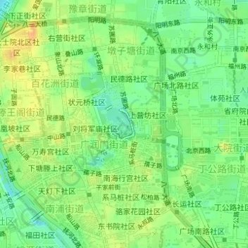 苏圃地形图、海拔、地势