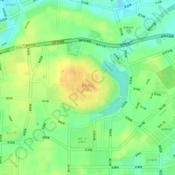 金牛岭公园地形图、海拔、地势