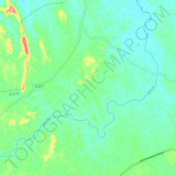 龙州河地形图、海拔、地势