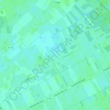 Westerwieke地形图、海拔、地势