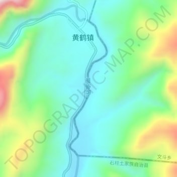 湖北重庆边界地形图、海拔、地势