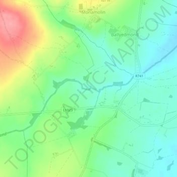 Ballyedmond地形图、海拔、地势