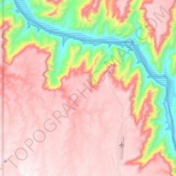Grand Canyon South Rim地形图、海拔、地势