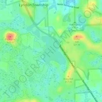Green Lake地形图、海拔、地势