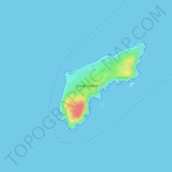 Great Saltee地形图、海拔、地势