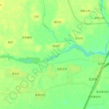 中易水河地形图、海拔、地势