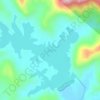 花园水库地形图、海拔、地势