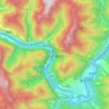 大渡河金口大峡谷地形图、海拔、地势