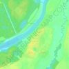 Бережки地形图、海拔、地势